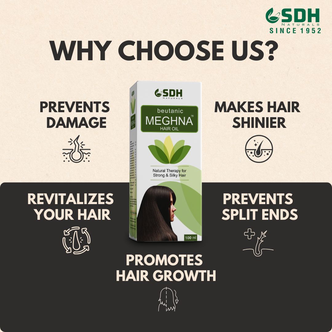 Beutanic Meghna Hair Oil WITH Ksheer Paka Vidhi for Hair Growth & Hair Fall Control - With All Organic Ingredients Bringraj, Amla, Mulethi etc.