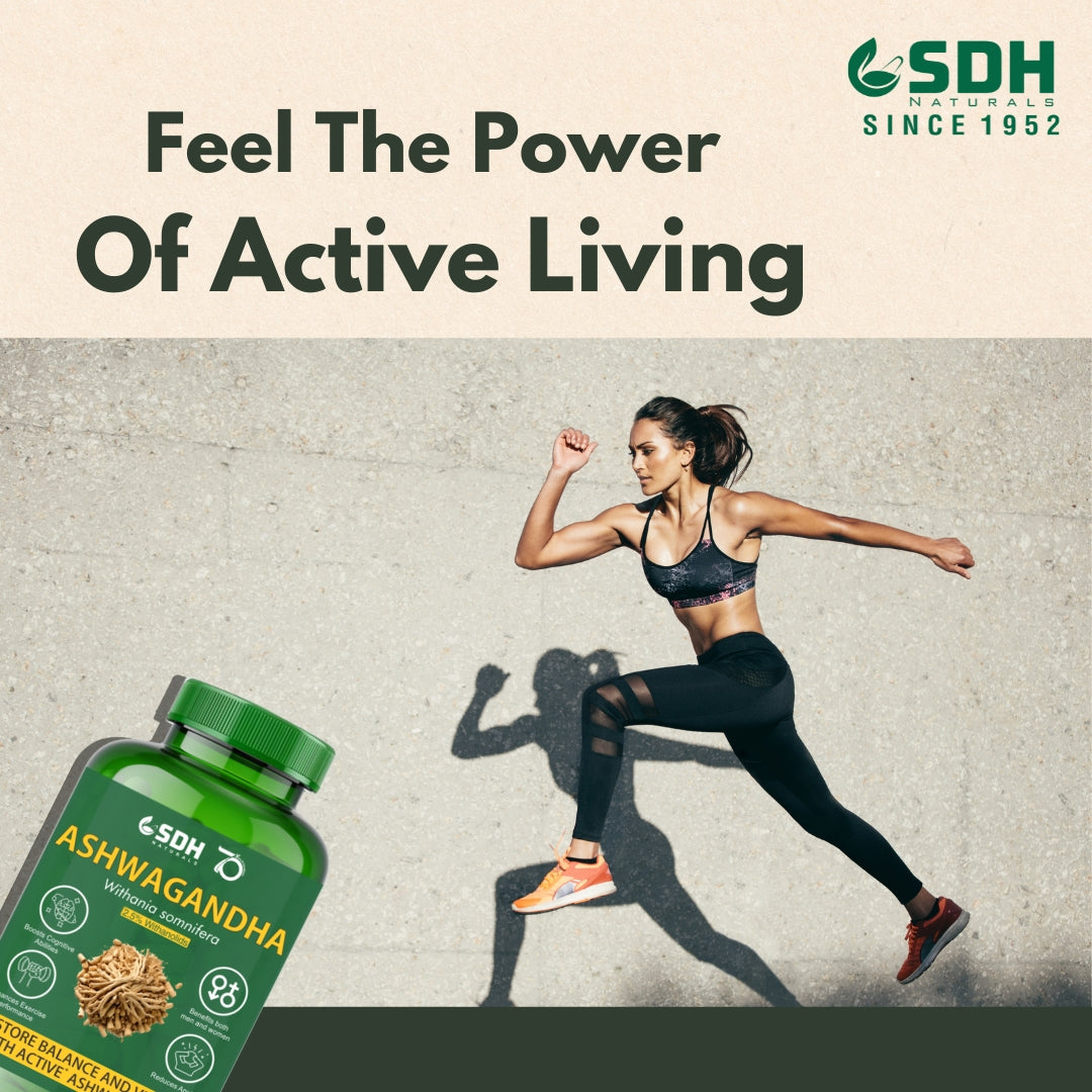 SDH Naturals Ashwagandha Capsule Support Strength & Energy Helps Release Stress Rejuvenates Mind And Body Pack of 60 Caps