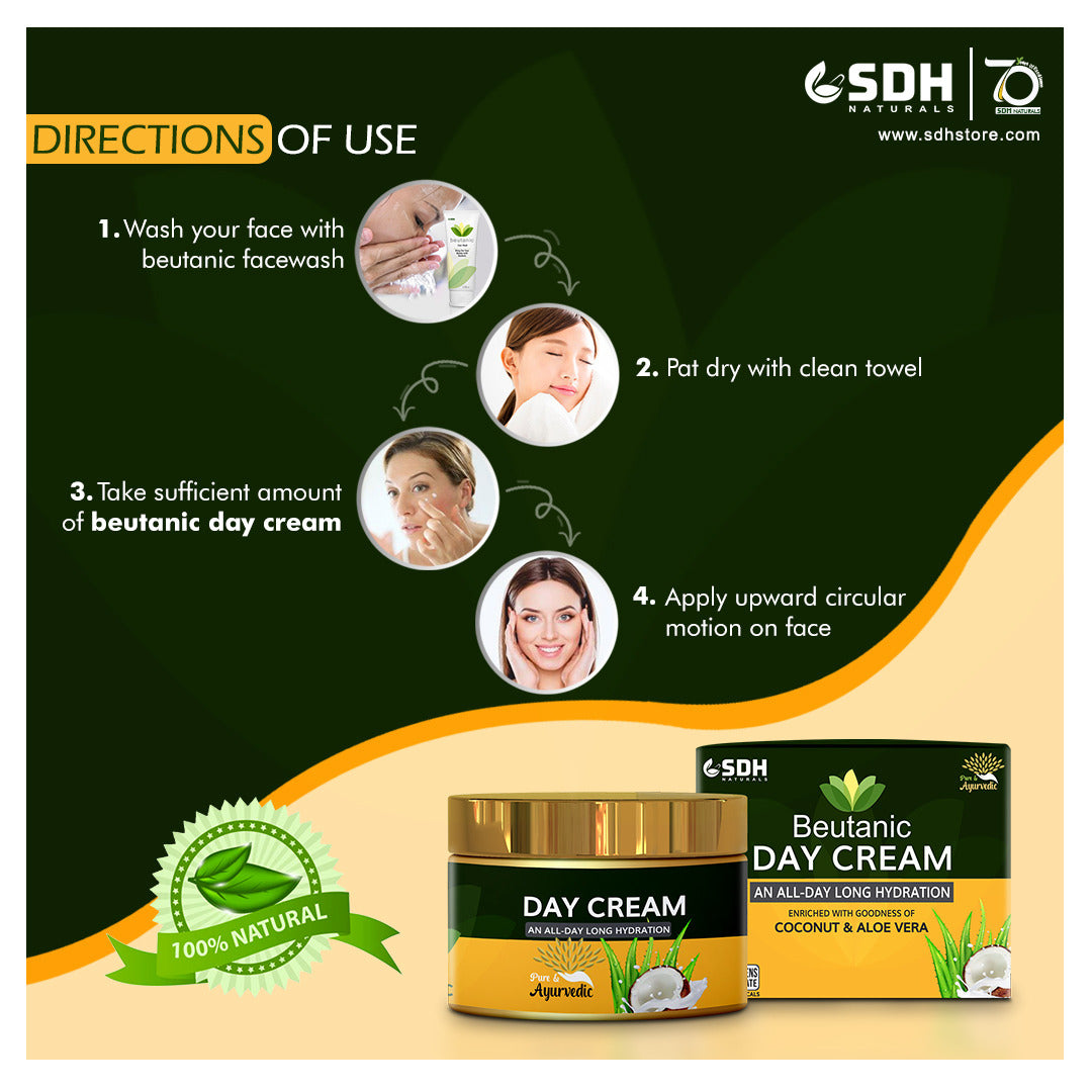 SDH Naturals Beutanic Day Cream Enriched With Goodness of Coconut & Aloe Vera Pack of 1