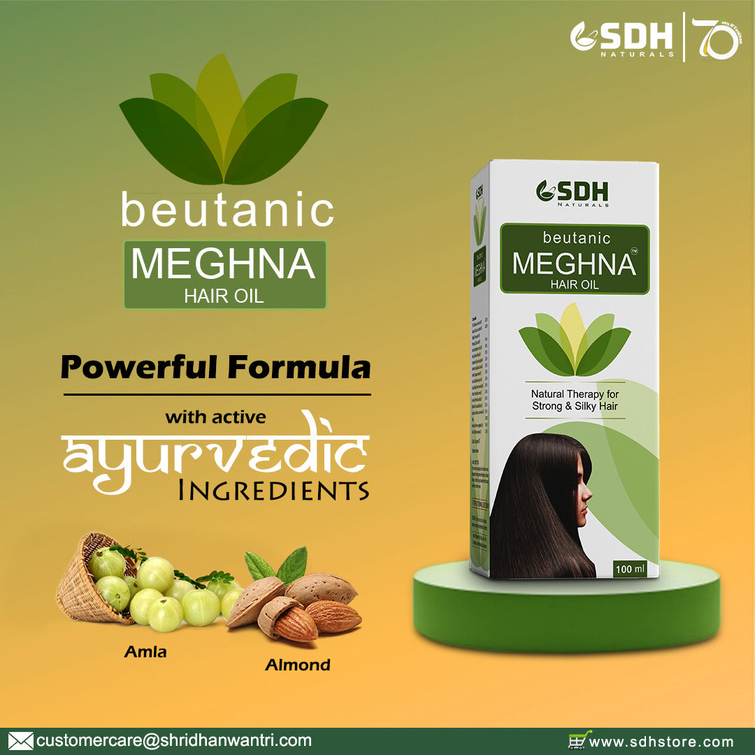 Beutanic Meghna Hair Oil WITH Ksheer Paka Vidhi for Hair Growth & Hair Fall Control - With All Organic Ingredients Bringraj, Amla, Mulethi etc.