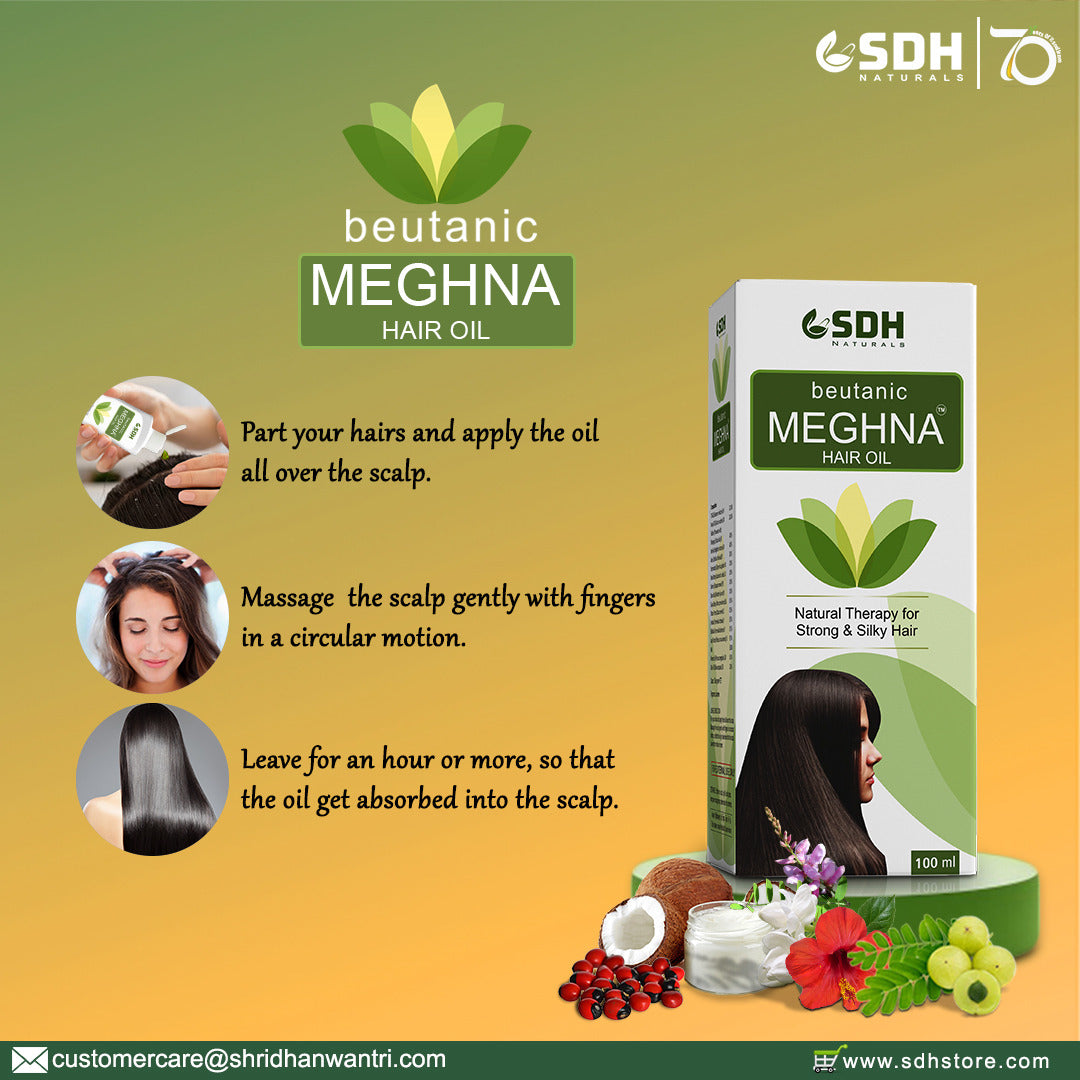 Beutanic Meghna Hair Oil WITH Ksheer Paka Vidhi for Hair Growth & Hair Fall Control - With All Organic Ingredients Bringraj, Amla, Mulethi etc.