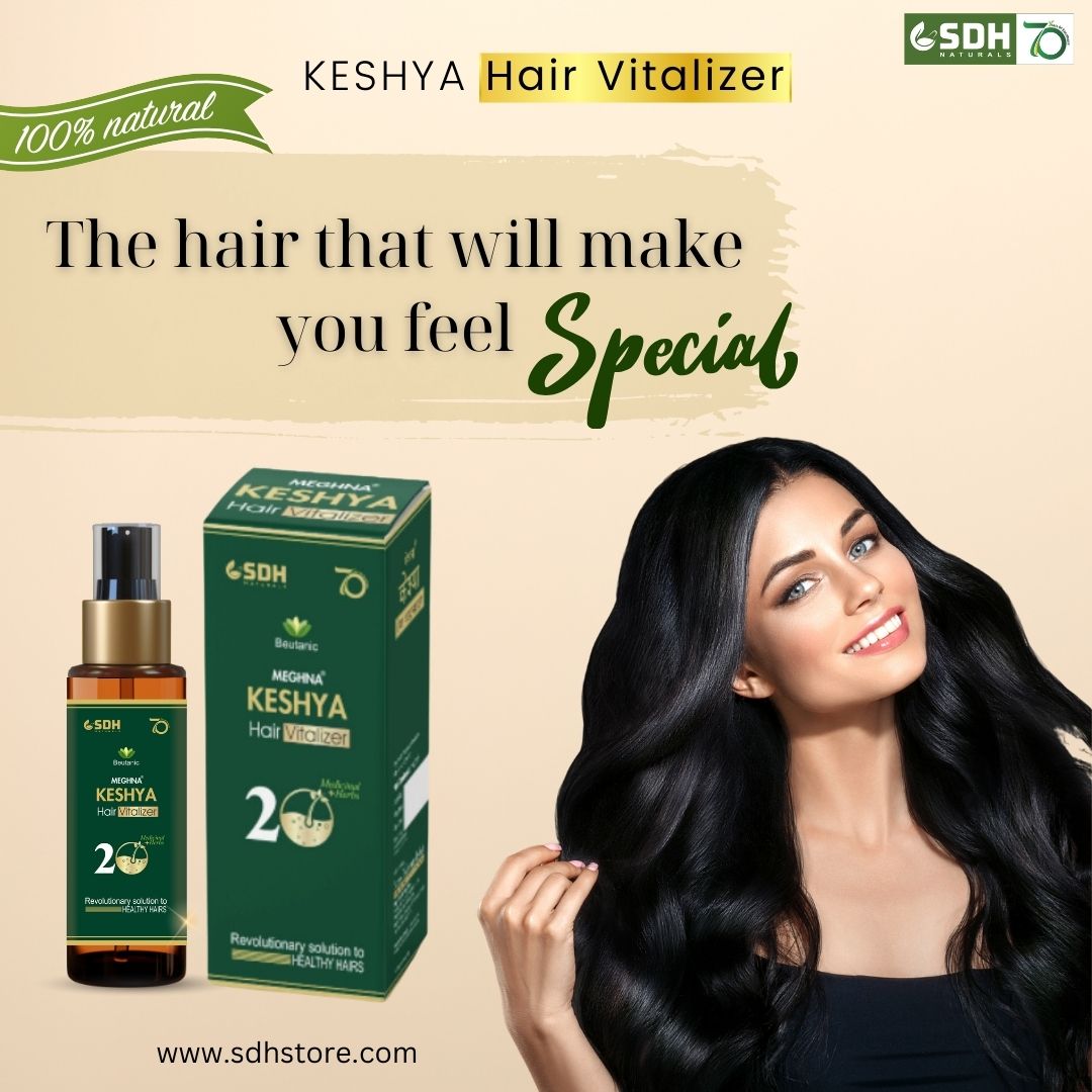 SDH Naturals Keshya Hair Vitalizer Growth Help Reduces Hair Fall & Strengthen Roots Natural Hair Oil For Women And Men Enriched with japa pushp, bringraj and Shikaki +20 Herbs