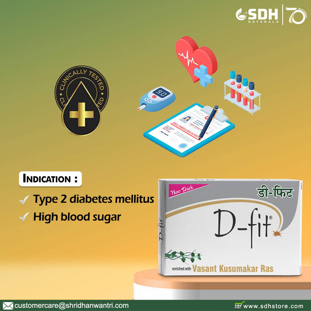 SDH Naturals D-fit Capsule: Enhancing Overall Health in Madhumeha, Preventing Damage and Providing Holistic Care for blood sugar management.